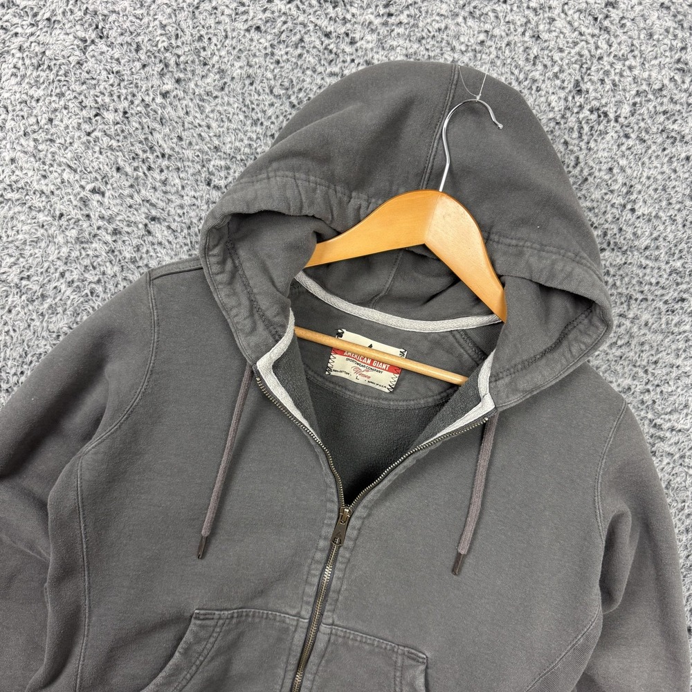 American Giant Hoodie Womens Large Full Zip Heavyweight Sweatshirt Jacket USA